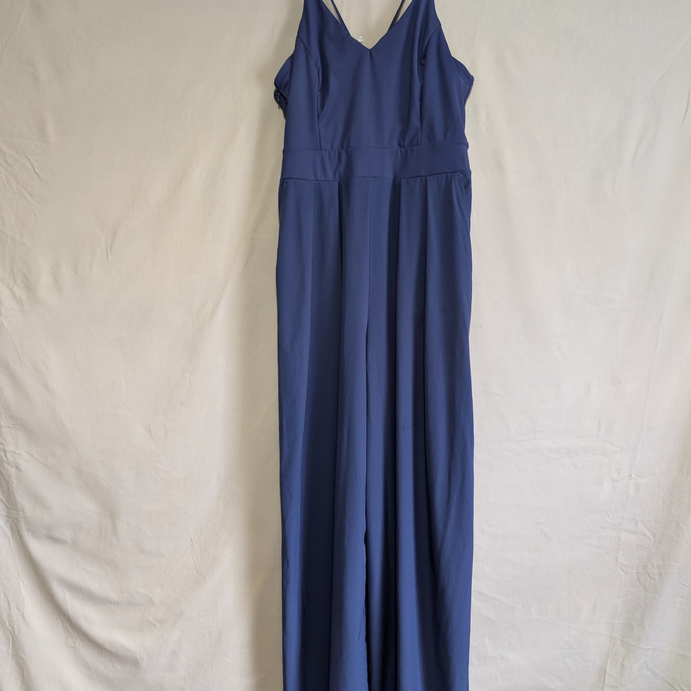 Breezeful Wide Leg Quick Dry Casual Slip Jumpsuit with Pockets-Easy Peezy Sz L